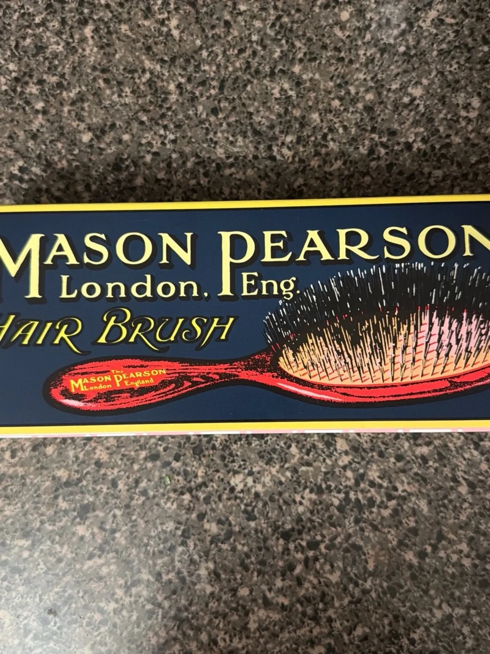 Pearson Mason Red and Black Men's Hair Brush Packaging